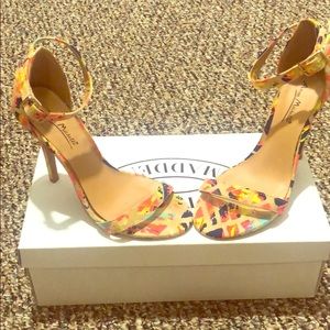 Multi colored heels nice with jeans and any top